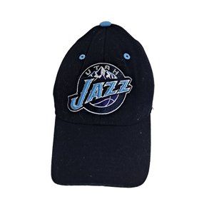 Vintage 90s Utah Jazz Hat TOW Top Of The World One Fit Old Logo Salt Lake City